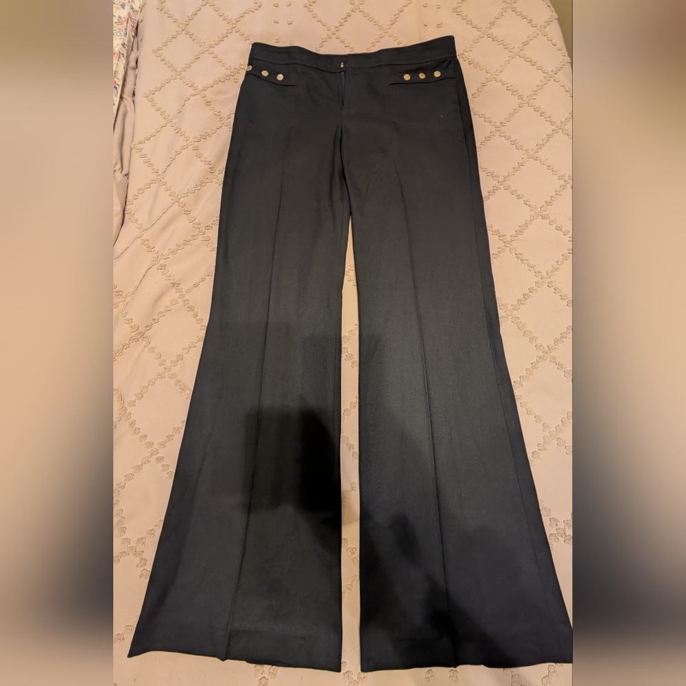Banana Republic Navy Wide-Leg Pants